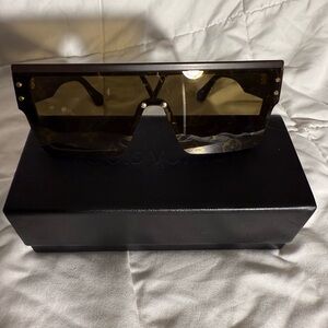 Louis Vuitton Black and Gold Shield Sunglasses